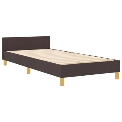 Afbeelding van vidaXL Bed Frame Set van 2 Donkerbruin Stof 100 x 200 cm Simpel
