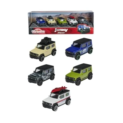 Afbeelding van Majorette Suzuki Jimny Giftpack miniatuurauto&#039;s van metaal koffer met 5 voertuigen 212053177