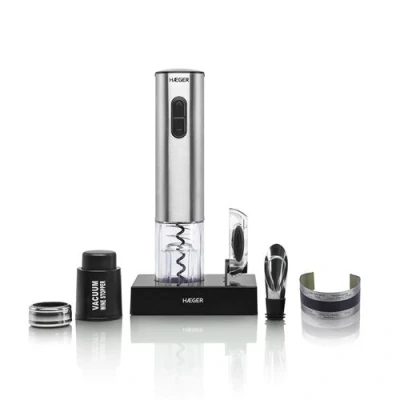 Image de Tire bouchon électrique HAEGER LUCCA PACK Rechargeable avec accessoires