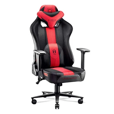 Afbeelding van Diablo X Player 2.0 Gamestoel Gaming Stoel Bureaustoel Stof 3D Armleuningen Ergonomisch Ontwerp Lumbaal/Nekkussen Imitatieleer (Antraciet Karmozijnrood, King (XL))