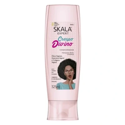 Afbeelding van SKALA Crespo Divino 100% veganistische conditioner verwijdert kroezen, hydrateert en geeft volume, geschikt voor de curly methode krullend afrohaar, zwart, 325 ml