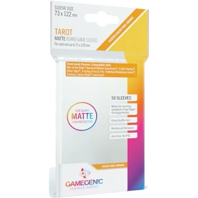 Image de Gamegenic : Sachet de 90 protège cartes mate 7,3 x 12,2 cm Tarot orange