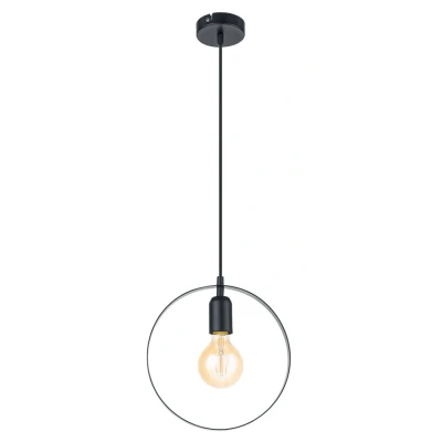 Afbeelding van EGLO Vintage Bedington Hanglamp 1 Lichts E27 Ø250mm Zwart