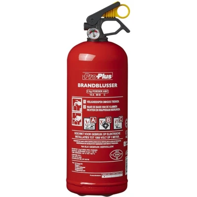 Afbeelding van Pro Plus Brandblusser met Manometer Poeder Brandklasse ABC 2 kilo
