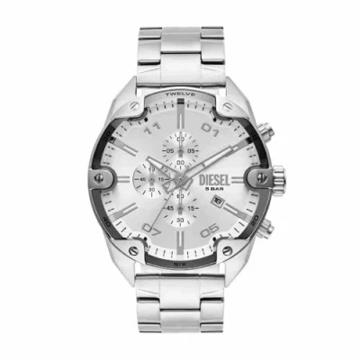 Afbeelding van Diesel heren Spiked horloge DZ4677 in de kleur Zilver