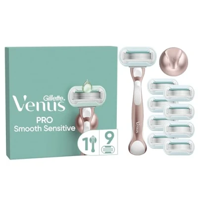 Afbeelding van Gillette Venus Deluxe Smooth Sensitive 1 Scheermes 9 Scheermesjes