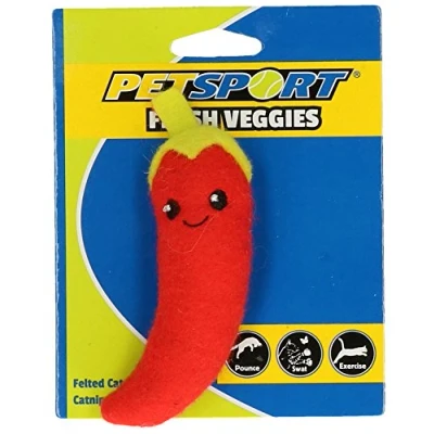 Afbeelding van Fresh Veggies Spaanse peper Speelgoed voor katten Kattenspeelgoed Kattenspeeltjes