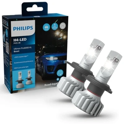 Afbeelding van Philips H4 LED Ultinon Pro6000 Boost 11342U60BX2 Lampen