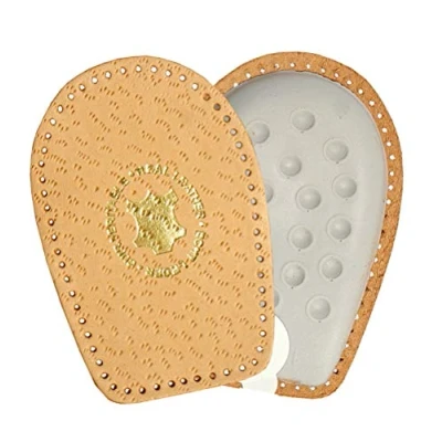 Afbeelding van Echt lederen hielsteunkussen met schuimkussen, orthopedische inlegzolen voor mannen en vrouwen, Kaps Airflex, verschillende maten, Beige