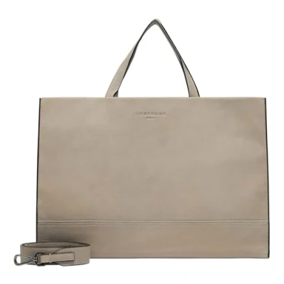 Afbeelding van LIEBESKIND BERLIN Handtas Schoudertas LOU 2 3D Leather Satchel Stone Taupe