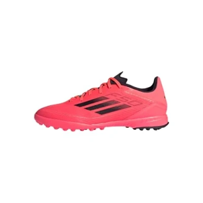 Afbeelding van adidas Performance F50 League TURF Voetbalschoenen voor kunstgras, Heren, Maat: 43 1/3, Turbo/aurora black/platin metallic Textiel/ synthetisch