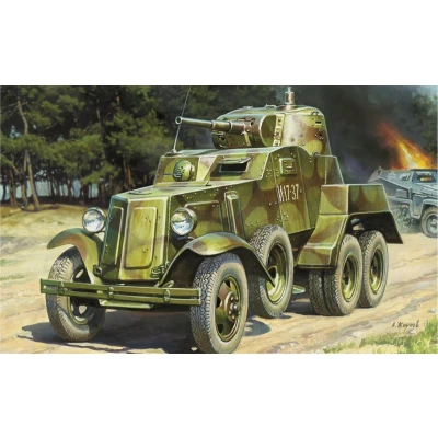 Afbeelding van Zvezda Soviet Armored Car Ba 10 (Zve3617) modelbouwsets, hobbybouwspeelgoed voor kinderen, modelverf en accessoires