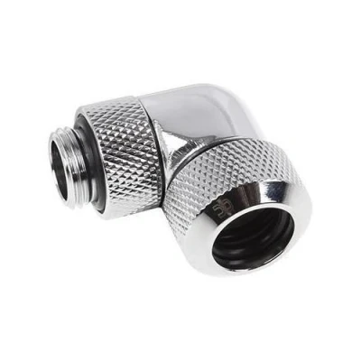 Image de Alphacool Eiszapfen 13 mm HardTube compression fitting 90 rotatable G1/4 Raccord à angle de système refroidissement liquide chrome