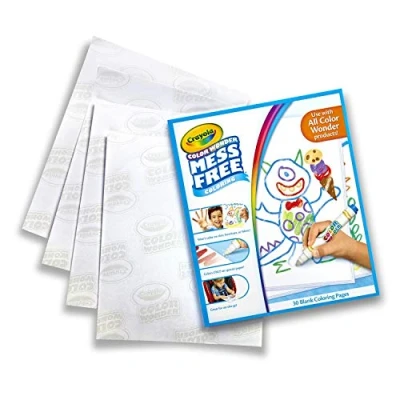 Afbeelding van Crayola Navulverpakking met witte bladeren Color Wonder om te knutselen vanaf 3 jaar tekenen en kleuren