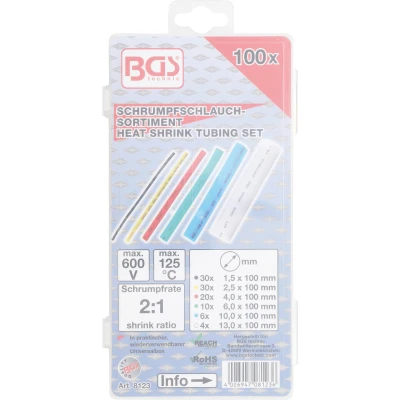 Afbeelding van BGS Assortiment krimpkous gekleurd, 100 delig