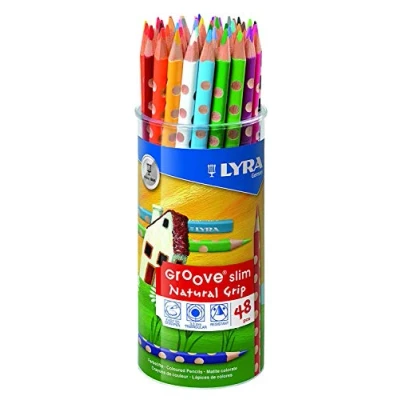 Afbeelding van LYRA Groove Slim L2823480 kleurpotloden in ronde doos, 48 stuks