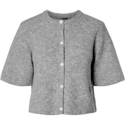 Afbeelding van Pieces Pcsilly Oneck Vest, Dames, Maat: XS, Medium grey melange