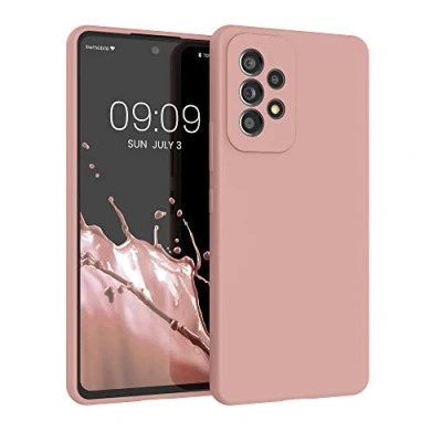 Afbeelding van kwmobile telefoonhoesje geschikt voor Samsung Galaxy A53 5G Hoesje met siliconen coating Smartphone case in terracotta