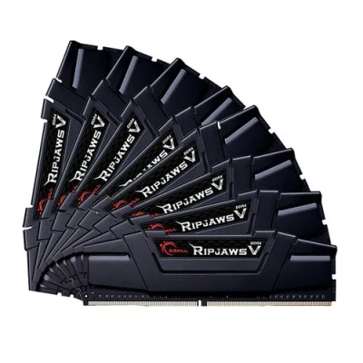 Image de G.Skill Ripjaws V DDR4 kit 256 Go: 8 x 32 Go DIMM 288 broches 3200 MHz / PC4 25600 CL16 1.35 mémoire sans tampon non ECC noir classique