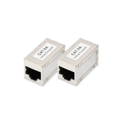 Afbeelding van Digitus DN 93905 2 CAT 6A modulaire koppeling, afgeschermd stuks RJ45, behuizing (koppeling) Aantal polen (sensoren) 8 Zilver stuk(s)