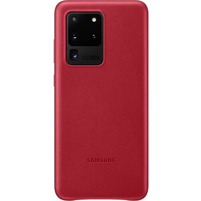 Afbeelding van Galaxy S20 Ultra 5G Leren Hoesje EF VG988 Rood Samsung Smartphone Hoesjes Geen Verzendkosten &amp; Morgen In Huis