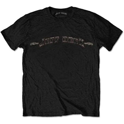 Afbeelding van Jeff Beck Vintage Logo Heren T shirt L Zwart