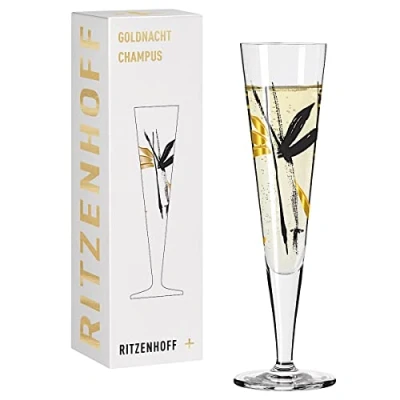 Afbeelding van Ritzenhoff 1071022 champagnefluit 200 ml Goldnacht serie nr. 22 een elegant designstuk met echt goud Made in Germany