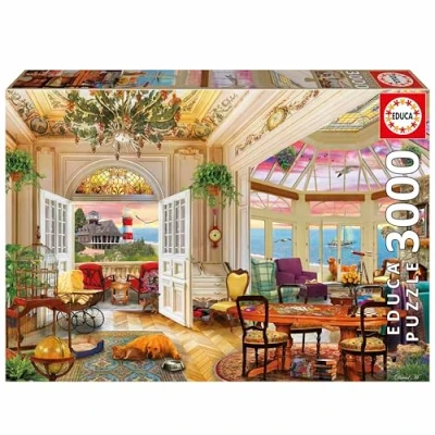 Afbeelding van Educa Puzzel van 3000 stukjes voor volwassenen Leven aan de kust. Inclusief verloren muntenservice totdat voorraad strekt. Afmetingen: 120 x 85 cm. Vanaf 14 jaar (20332)