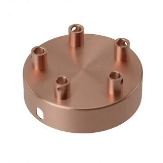 Afbeelding van Plafondkap Calex (Rond, 5 lampen, Mat koper)