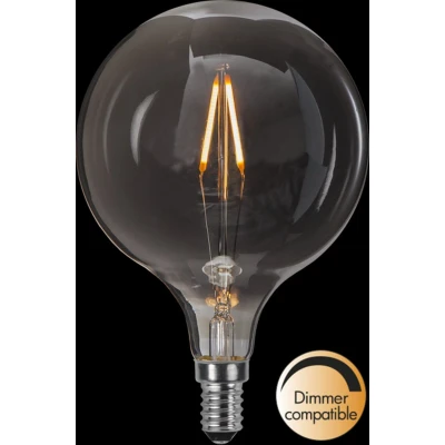 Afbeelding van G95 lamp Rookglas E14 1.5W Super Warm Wit 2100K Dimbaar