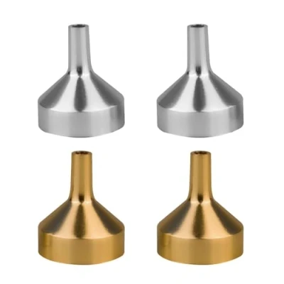 Afbeelding van Set van 4 aluminium trechters, mini distributiegereedschap, multifunctionele draagbare trechters
