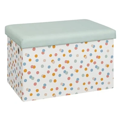 Afbeelding van Atmosphera Kids Enio Kinderpoef 57x36x36cm Opvouwbaar Blauw