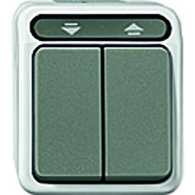 Afbeelding van Merten 4075007 AquaStar Compleet Rolluikschakelaar spatwaterdicht Lichtgrijs 1 stuks