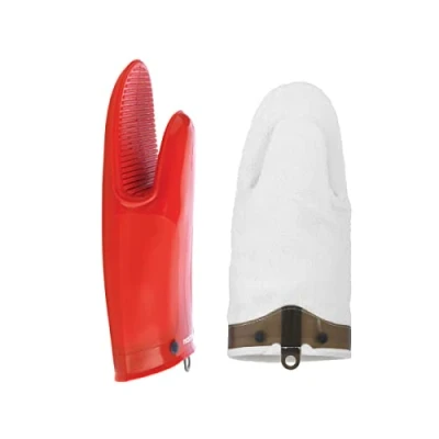 Image de Gant de cuisine Silicone et textile Rouge Mastrad