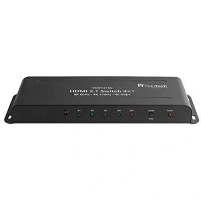 Afbeelding van FeinTech VSW14100 Switch HDMI 2.1 4K 120Hz Ultra HD 4x1 8K 4 in 1 Out voor Xbox PS5 TV Monitor HDR VRR 40Gbps