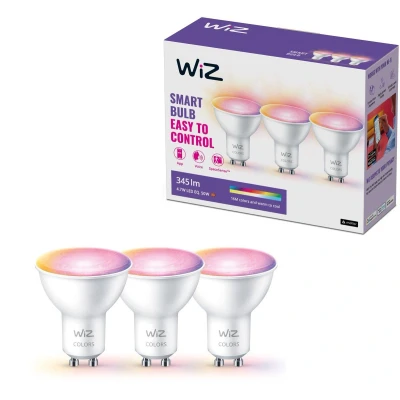 Afbeelding van WiZ Spot 3 pack Slimme LED Verlichting Gekleurd en Wit Licht GU10 50W Wi Fi