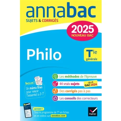 Image de Annales du bac Annabac 2025 Philo Tle générale