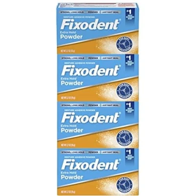 Afbeelding van Fixodent Denture extra sterk kleefpoeder, grip 2,7 oz