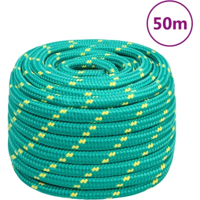 Afbeelding van vidaXL Boottouw 20 mm 50 m polypropyleen groen