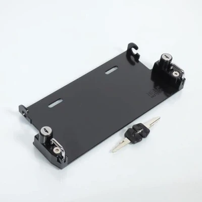 Afbeelding van Support de plaque d immatriculation Mad pour Auto HEBE M070BK / antivol casque Neuf