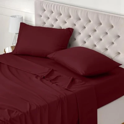 Afbeelding van Utopia Bedding Beddengoed, 135 x 190 cm, bedlaken voor tweepersoonsbed, 4 delige beddengoedset, polyester microvezel, 1 hoeslaken 190, laken 225 255 cm en 2 kussenslopen 50 75