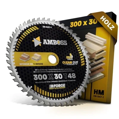 Afbeelding van Amboss Werkzeuge® HM cirkelzaagblad 300 x 30 mm wisseltanden voor hout Allround. ® Zaagblad geschikt Dewalt 1370 Scheppach KSE300 (Export) TKU. TS4000