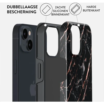 Afbeelding van Burga Apple iPhone 15 Rose Gold Marble