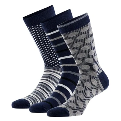 Afbeelding van Apollo Bamboe sokken met motief Blauw 6 Paar Maat 43/46 Herensokken Duurzame Bamboo