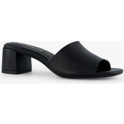 Afbeelding van Tamaris Muiltjes met hak, Dames, Maat: 39, Black Leer