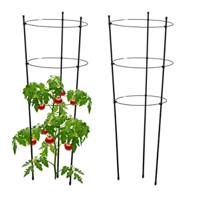 Afbeelding van Relaxdays plantensteun tomaten set van 2 ronde klimplantensteun klimplantenrek tuin