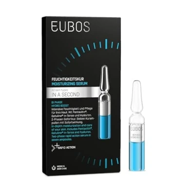 Afbeelding van Eubos Bi Phase Hydro Boost 7 x 2 ml vochtinbrengende crème voor alle huidtypes, huidverdraagzaamheid, dermatologisch bevestigd versterkingskuur regenererende huid