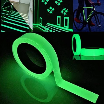 Afbeelding van FULARR 5 m x 2 cm, premium lichtgevend, fosforescerend, zelfklevend, verlicht, veiligheidsband, afneembaar, waterdicht, groen licht