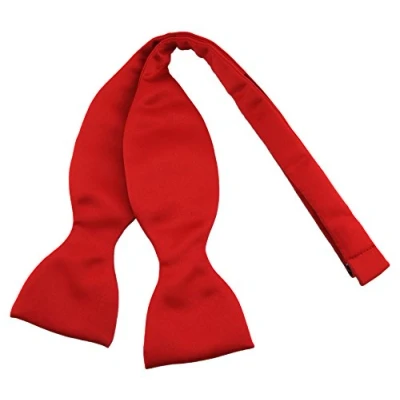 Afbeelding van Mooie TigerTie vlinderdas van 100% polyester met geschenkdoos en handleiding in rood, afmetingen: ca. 12 cm x 6 cm, Rood