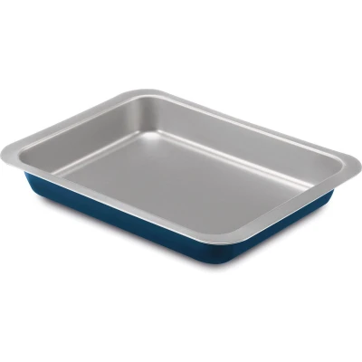 Afbeelding van Guardini Xbake Cakeblik Ovenschaal Taartvorm Cakevorm Bakvorm 22x28 cm Staal Blauw &amp; Zilver